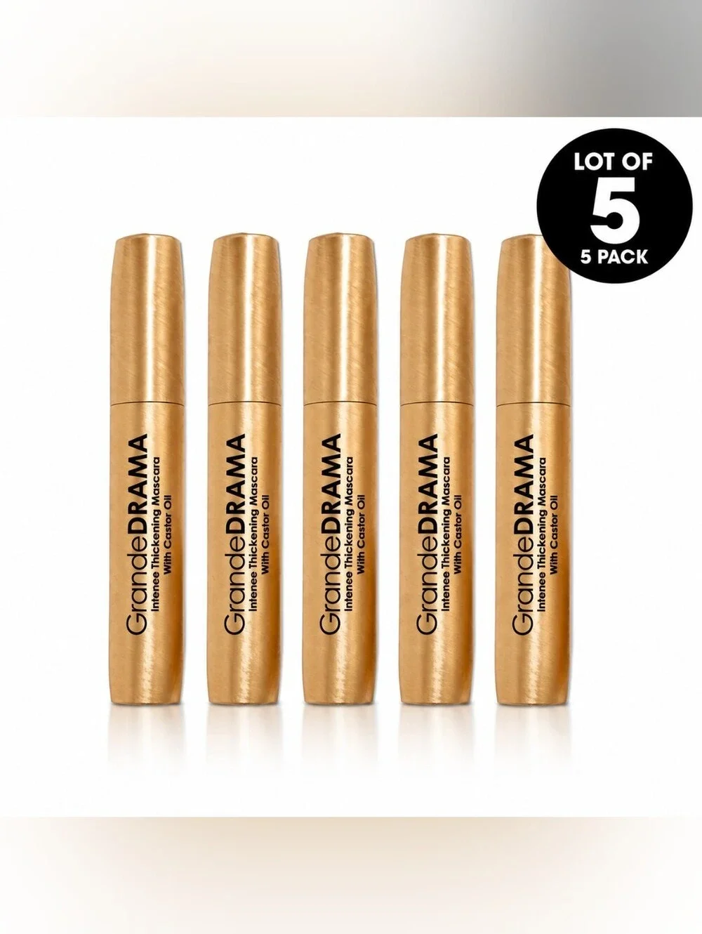 5 Pack GrandeDRAMA Intense Thickening Mascara Black 0.32 oz NEW SEALED